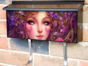 Lady of Flowers #6 Townhouse Mailbox Cover