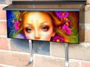 Lady of Flowers #7 Townhouse Mailbox Cover