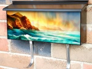 Rainy Day on the Beach Townhouse Mailbox Cover