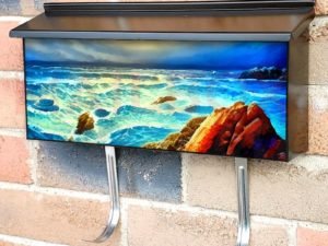 Windy Day on the Sea Townhouse Mailbox Cover