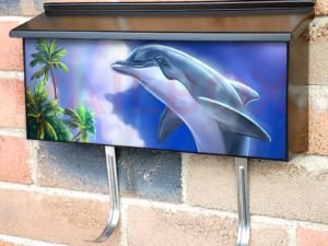 Happy Jumping Dolphin Townhouse Mailbox Cover