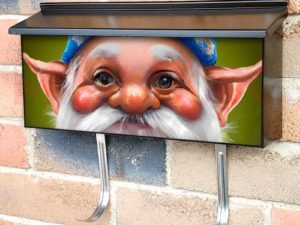 Cute Spring Gnome Townhouse Mailbox Cover