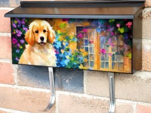 Goldie in the Cottage Garden Townhouse Mailbox Cover