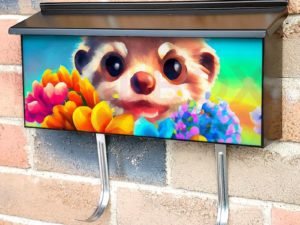 Adorable Otter with Flowers Townhouse Mailbox Cover