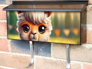 Springtime Alpaca Townhouse Mailbox Cover