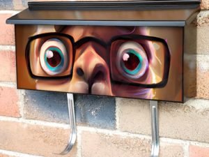 Surprised Llama Face Townhouse Mailbox Cover