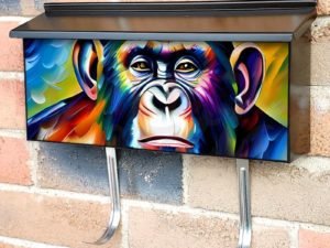 Beautiful Chimpanzee Portrait Townhouse Mailbox Cover