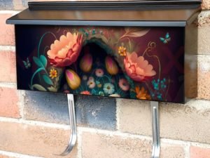 Painted Easter Eggs and Flowers #3 Townhouse Mailbox Cover