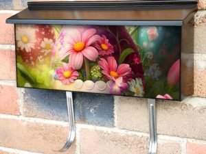 Painted Easter Eggs and Flowers #5 Townhouse Mailbox Cover