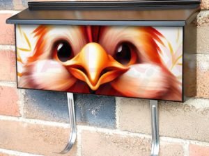 Cute Fluffy Chicken Townhouse Mailbox Cover