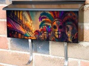Mardi Gras Carnival #1 Townhouse Mailbox Cover
