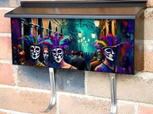 Mardi Gras Carnival #2 Townhouse Mailbox Cover