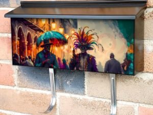 Mardi Gras Carnival #3 Townhouse Mailbox Cover