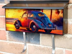 Volkswagen Beetle on the Beach #1 Townhouse Mailbox Cover