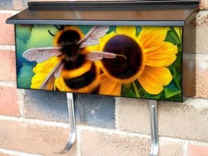 Bumblebees and Sunflowers #7 Townhouse Mailbox Cover