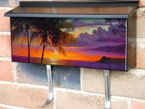 Beautiful Tropical Beach Sunset #1 Townhouse Mailbox Cover