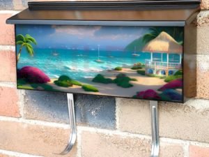 Summer Beach Gazebo Townhouse Mailbox Cover
