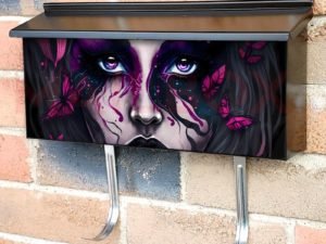 Dark Butterfly Fairy #1 Townhouse Mailbox Cover