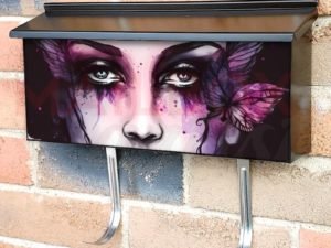 Dark Butterfly Fairy #2 Townhouse Mailbox Cover