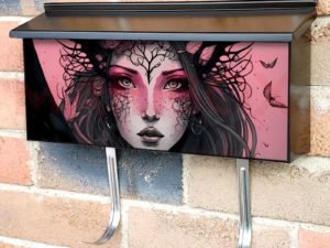 Dark Butterfly Fairy #3 Townhouse Mailbox Cover