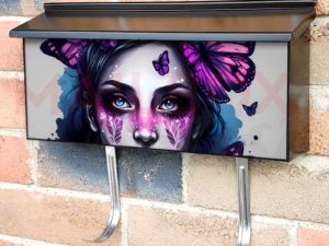 Dark Butterfly Fairy #4 Townhouse Mailbox Cover