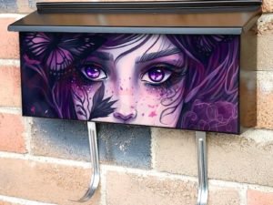 Dark Butterfly Fairy #5 Townhouse Mailbox Cover