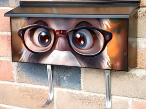 Cute Donkey in Eyeglasses Townhouse Mailbox Cover