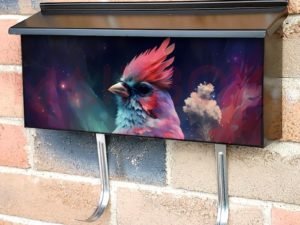 Beautiful Midnight Cardinal #2 Townhouse Mailbox Cover