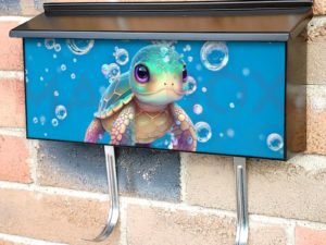 I Love Bubbles Turtle Townhouse Mailbox Cover