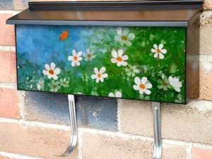Summer Garden and a Butterly Townhouse Mailbox Cover