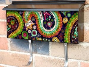 Beautiful Paisley Design #1 Townhouse Mailbox Cover