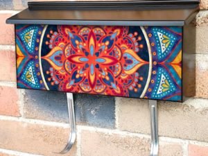 Beautiful Bohemian Mandala #6 Townhouse Mailbox Cover