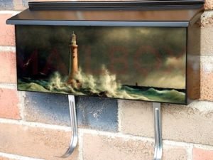 Lighthouse at Stora Balt by Anton Melbye Townhouse Mailbox Cover