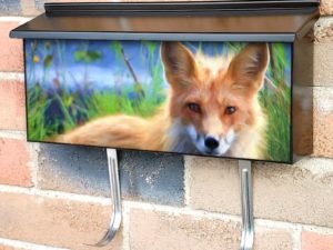 Summer Fox in the Grass Townhouse Mailbox Cover