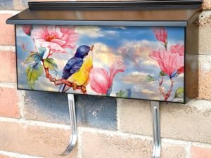 Little Bird on a Blooming Tree Townhouse Mailbox Cover