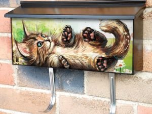 Cute Kitten Playing with a Butterfly Townhouse Mailbox Cover