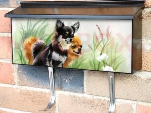 Cute Chihuahua Brothers Townhouse Mailbox Cover