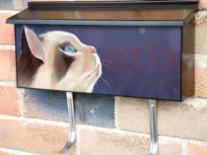 Cute Cat and Lilies of the Valley Townhouse Mailbox Cover