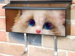 Cute Ragdoll Kitten Townhouse Mailbox Cover