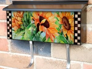 Pretty Blooming Sunflowers Townhouse Mailbox Cover