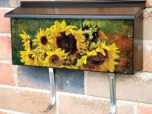 Still Life with Sunflowers #2 Townhouse Mailbox Cover