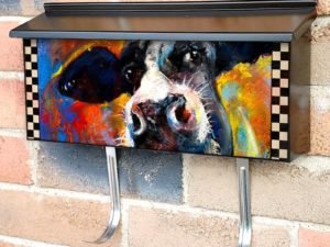 Cute Country Farmhouse Cow  Townhouse Mailbox Cover