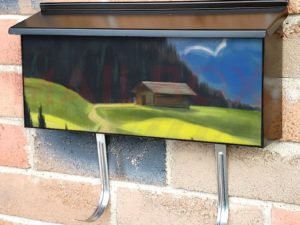 Farmhouse in the Meadow Townhouse Mailbox Cover