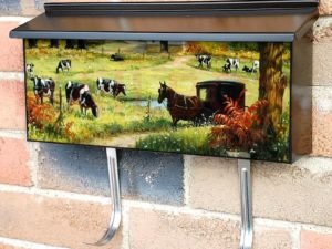 Old Time Farmhouse Barn Townhouse Mailbox Cover