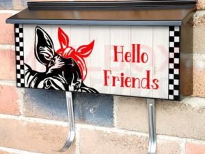 Cow in Bandana Townhouse Mailbox Cover