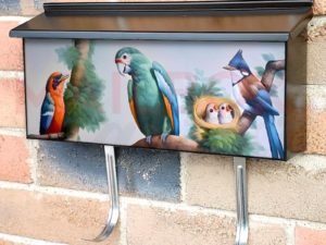 The Tweeting Hour Townhouse Mailbox Cover