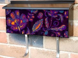 Beautiful Paisley Design #7 Townhouse Mailbox Cover