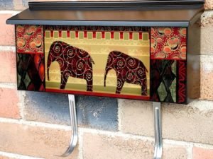 African Folk Quilt Pattern #3 Townhouse Mailbox Cover