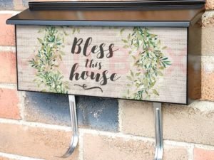 Country Farmhouse Wreath Townhouse Mailbox Cover