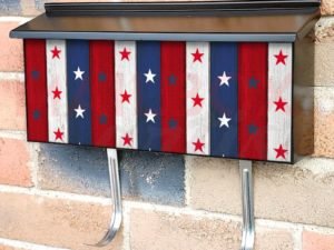 American Stripes and Stars Townhouse Mailbox Cover